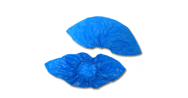 Бахилы стандартные повышенной прочности гладкие синие,цельная резинка